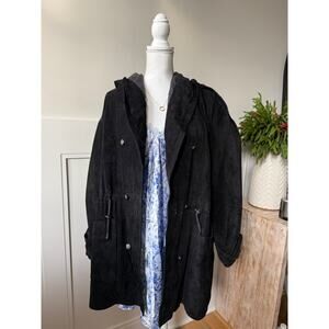 G-III Suede Hooded Trench